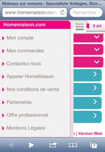 Services site mobile HomeMaison