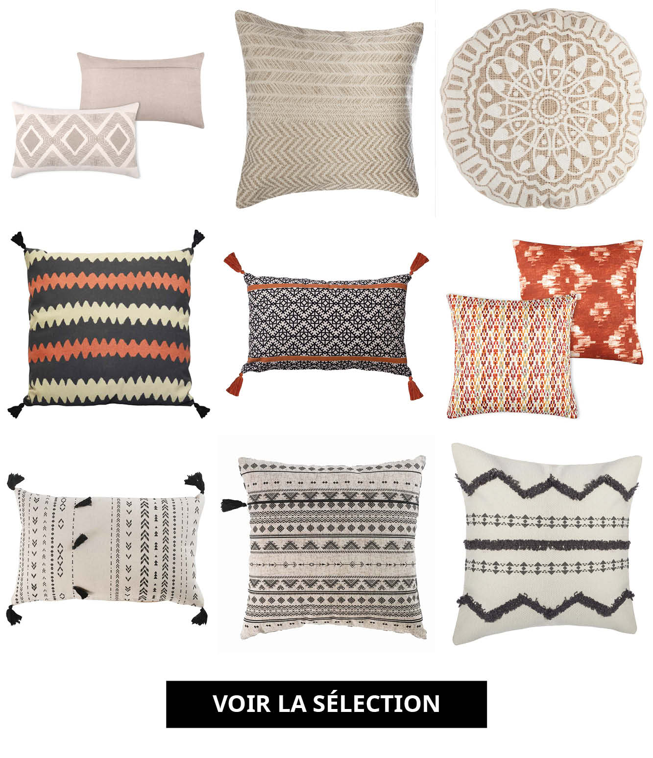 selection coussins ethno boheme