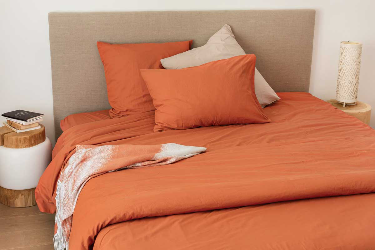 Tendance terracotta : housse de couette