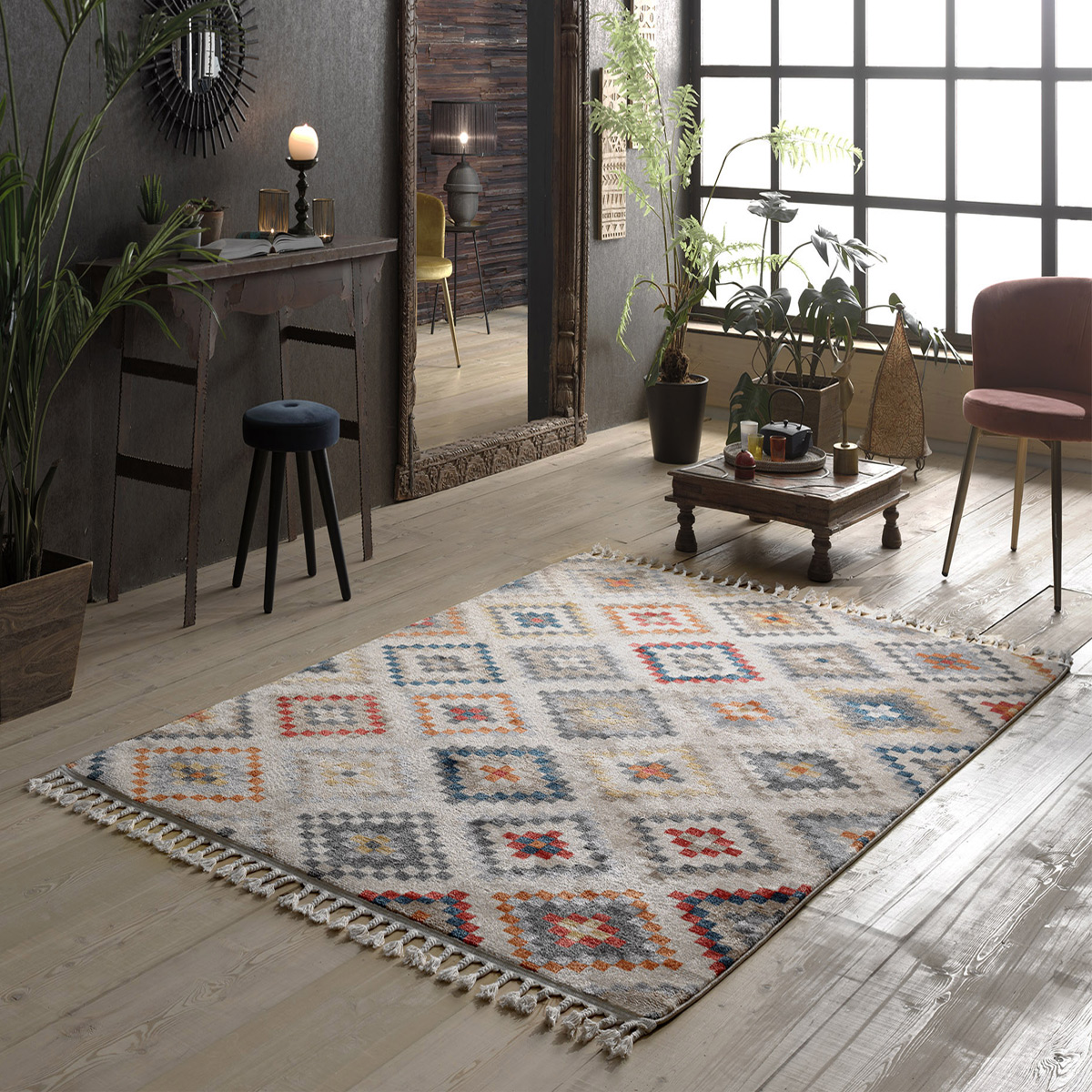 Coup de coeur : Tapis ethnique à franges