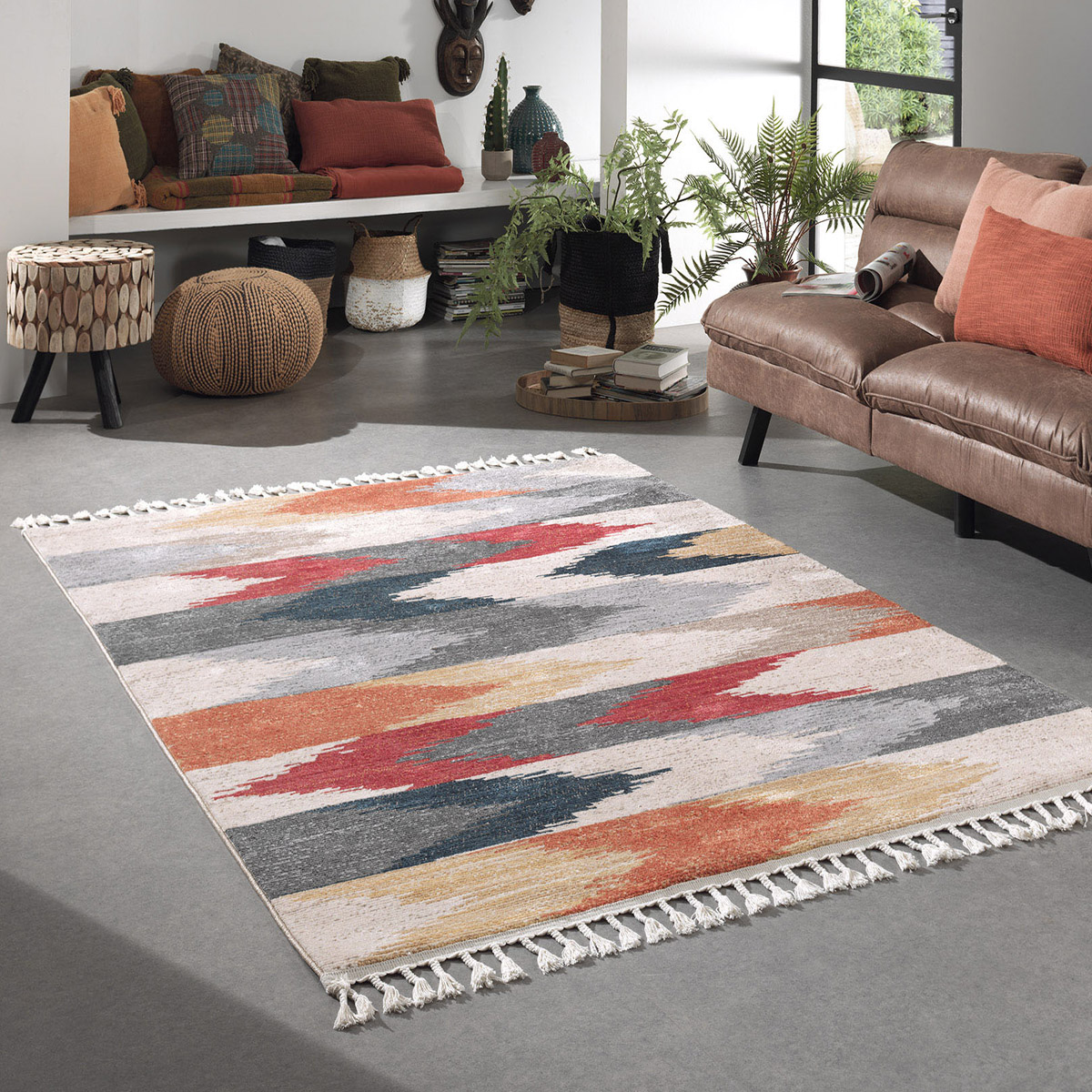 Tapis aux coloris chaleureux