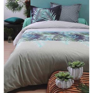 Parure de couette esprit "feuillage tropical"