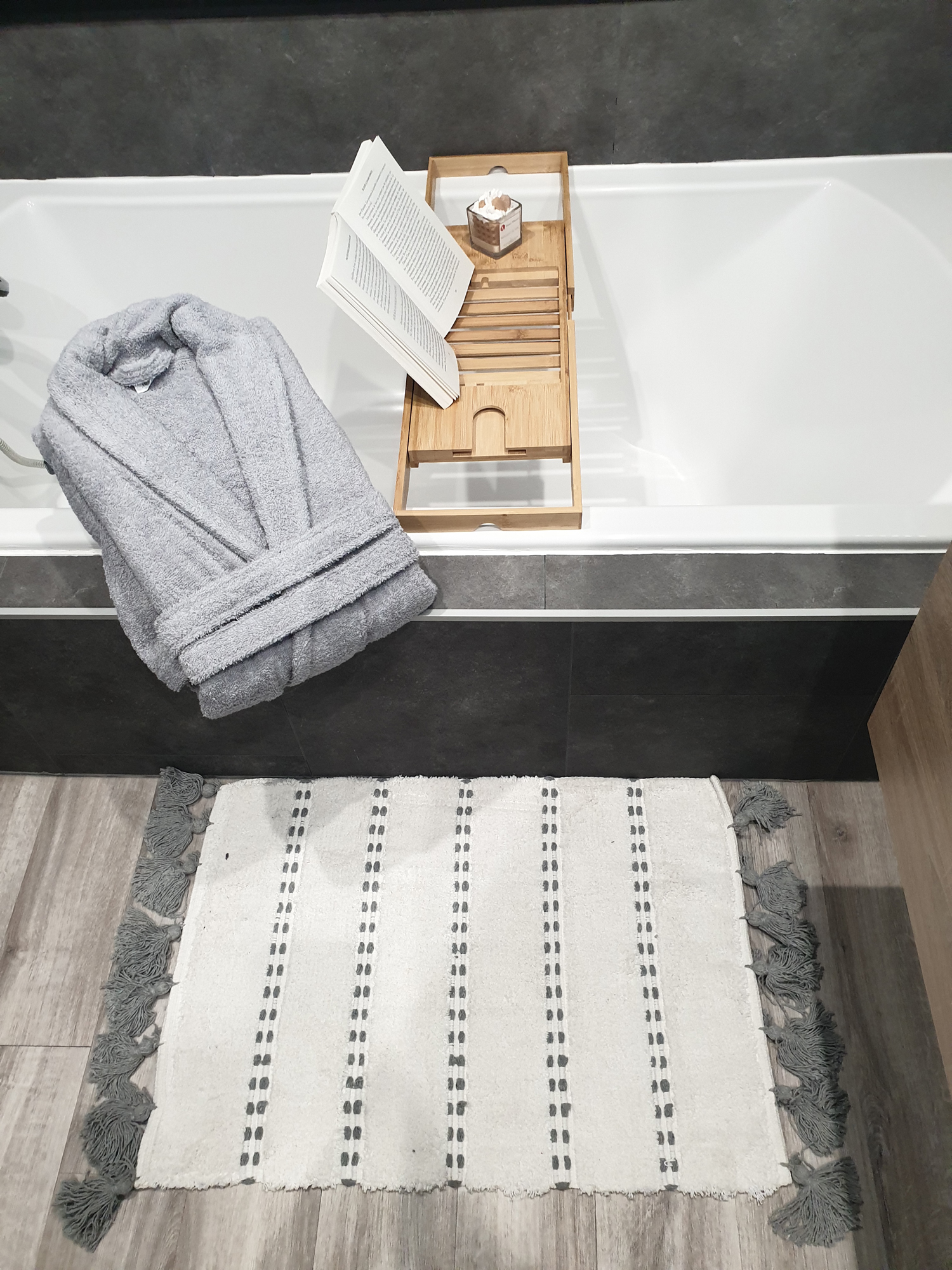 plateau en bois pour baignoire