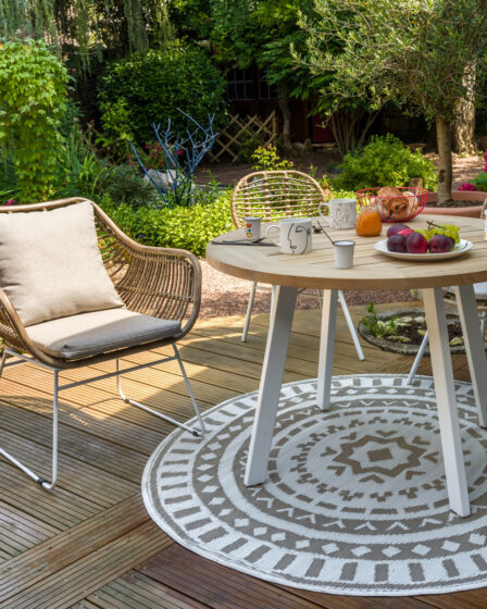 salon de jardin en rotin