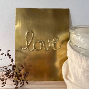 plaque en laiton love