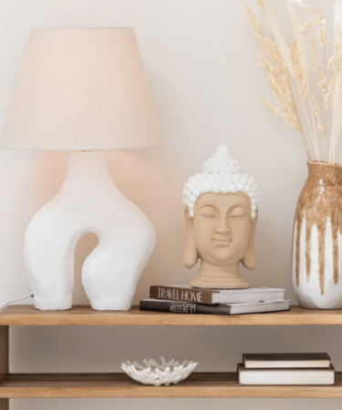 lampe à poser en papier maché