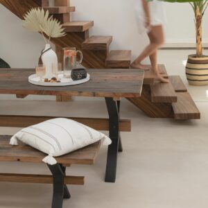 salon salle à manger en bois couleur mocha mousse