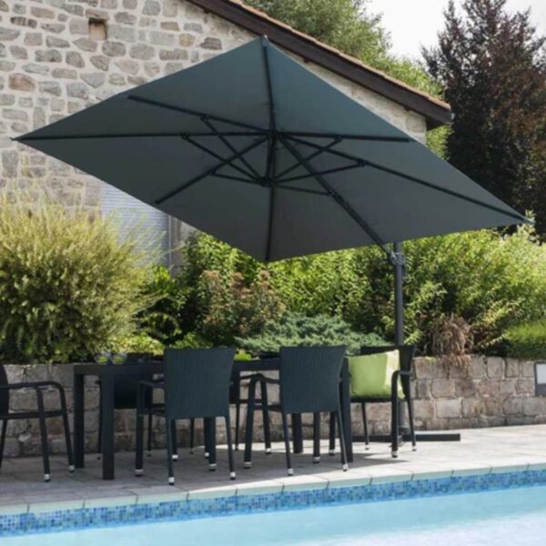 parasol incliné gris anthracite