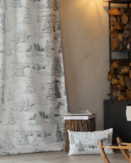 rideau montagne ambiance chalet de montagne