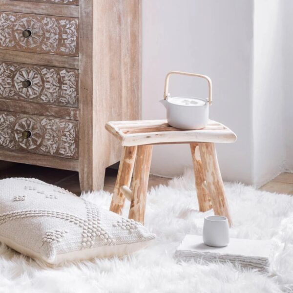 petit tabouret bois décoration chalet