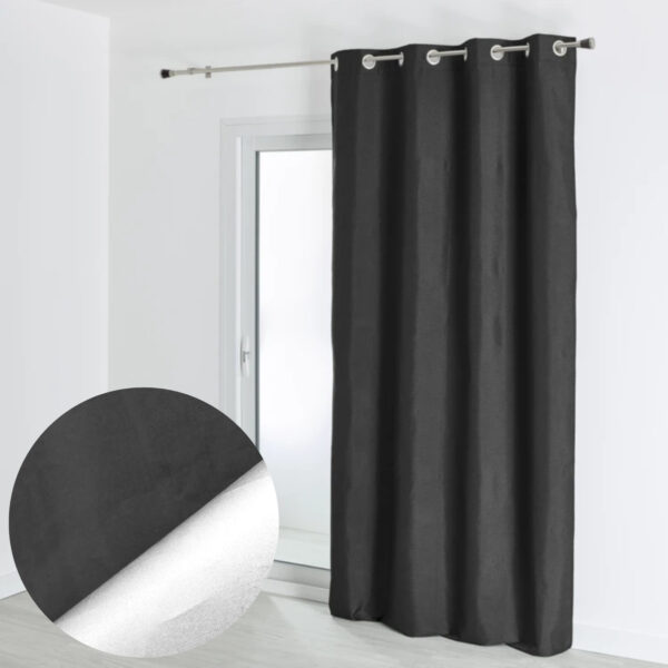 doublure thermique rideau hiver été recto noir verso argent
