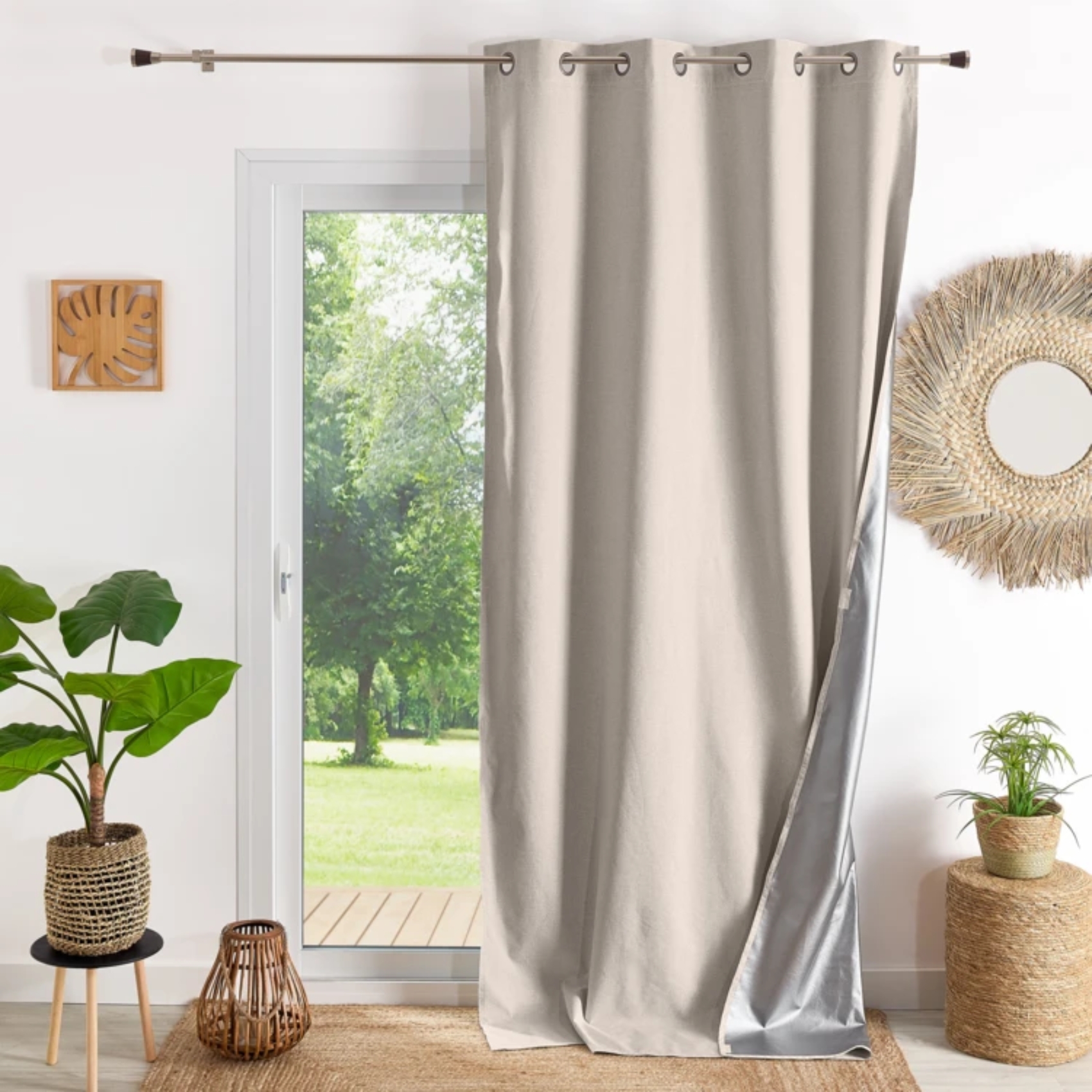 rideau thermique et occultant hiver été