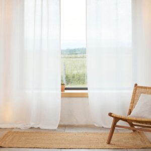 voilage en lin naturel cloud dancer