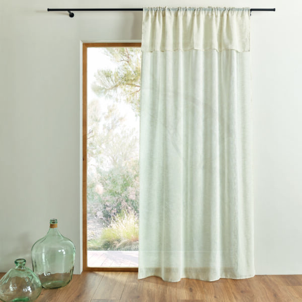 voilage à volant 3 systèmes d'attache