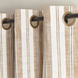 Rideau 100% coton rayures tapissier