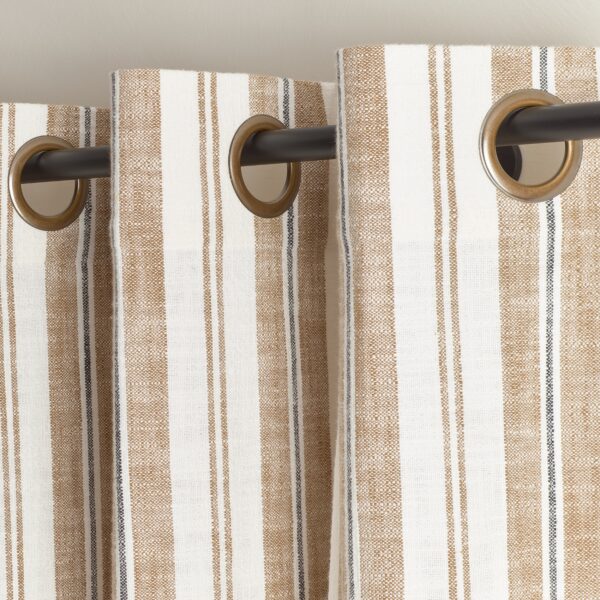 Rideau 100% coton rayures tapissier 