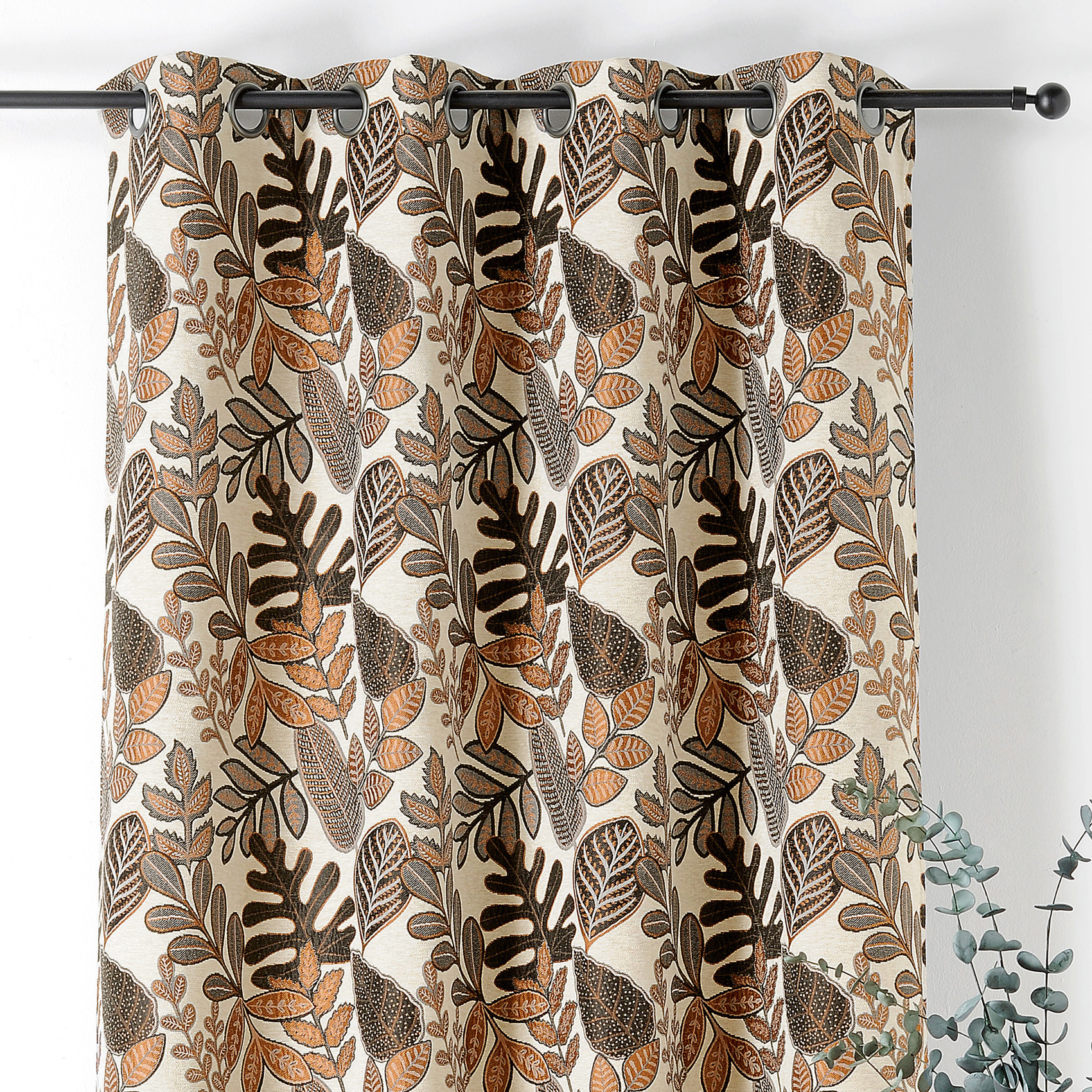 Rideau à Oeillets Motif Végétal Vintage — vue 6