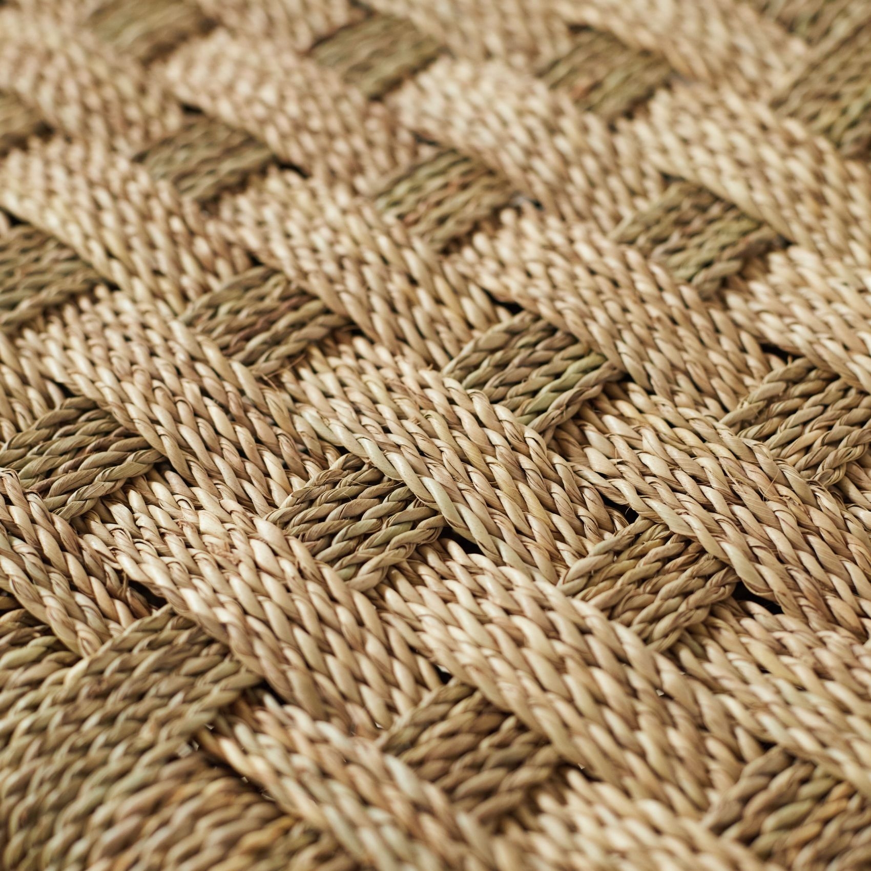 Banc Marocain Doum tressage damier — vue 4