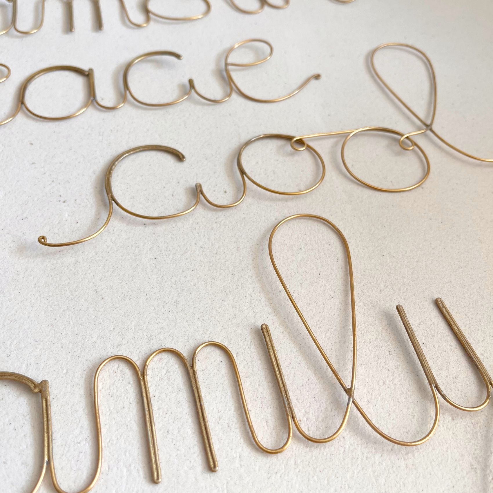 Mot fil de laiton doré COOL — vue 3