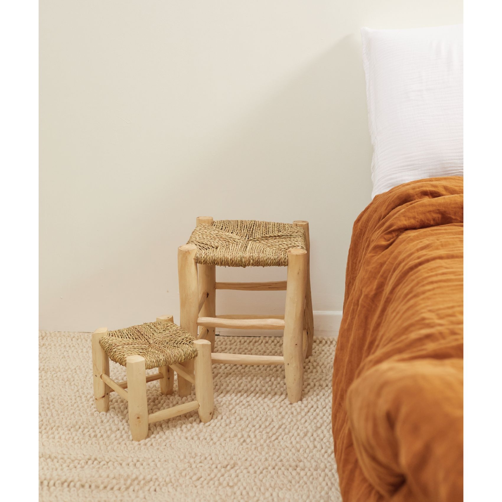 Tabouret Marocain bois de laurier — vue 4