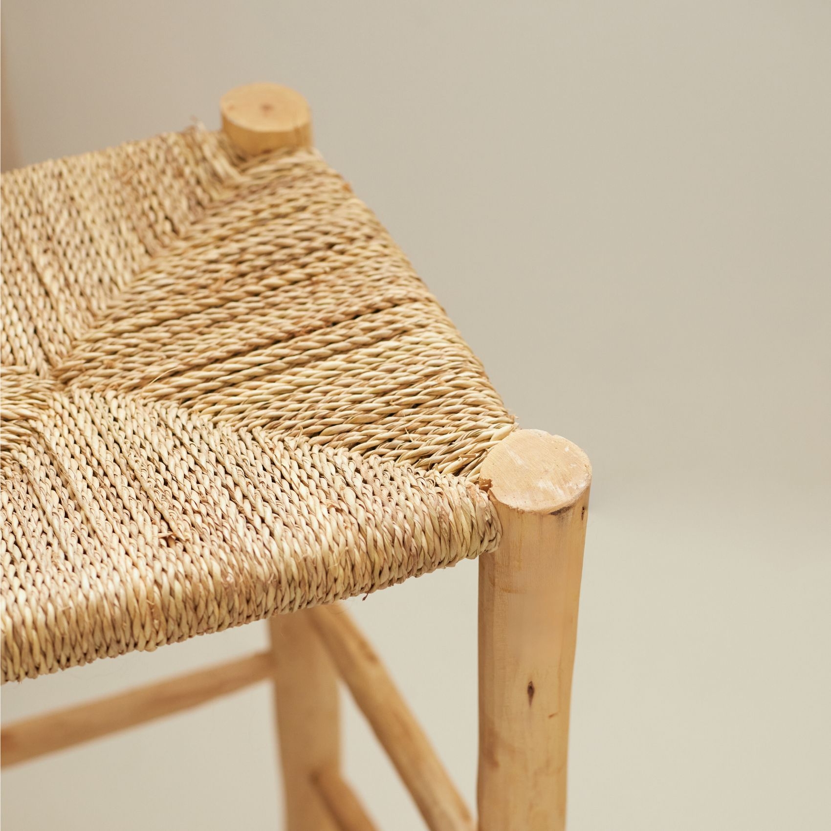 Tabouret de bar bois et doum — vue 4