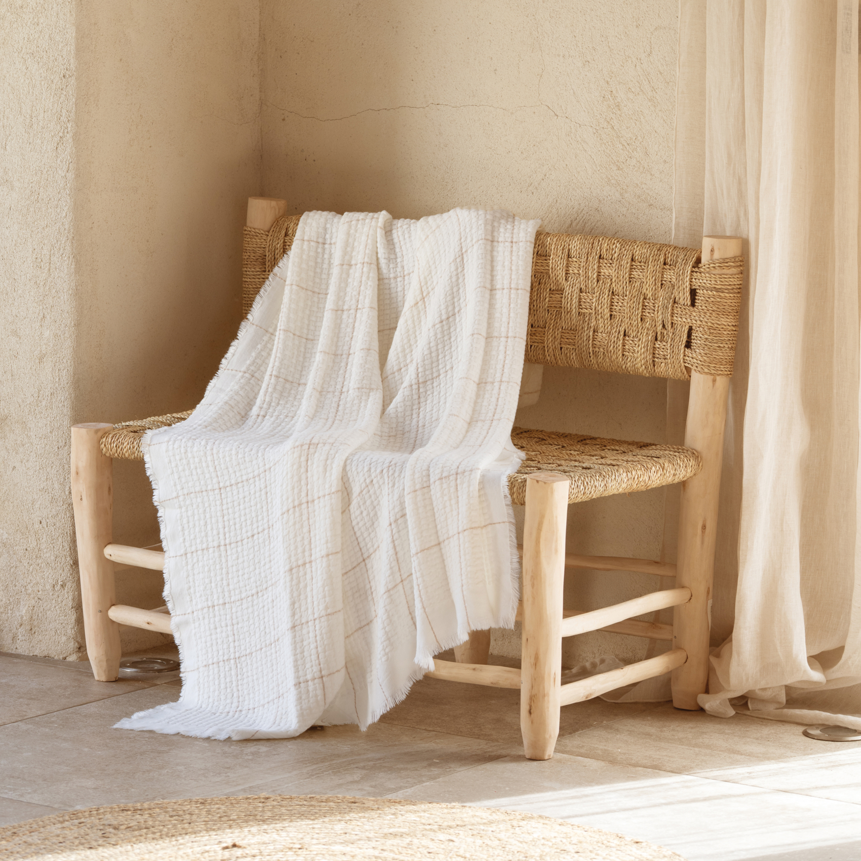 Plaid doux gaufré à carreaux — vue 6