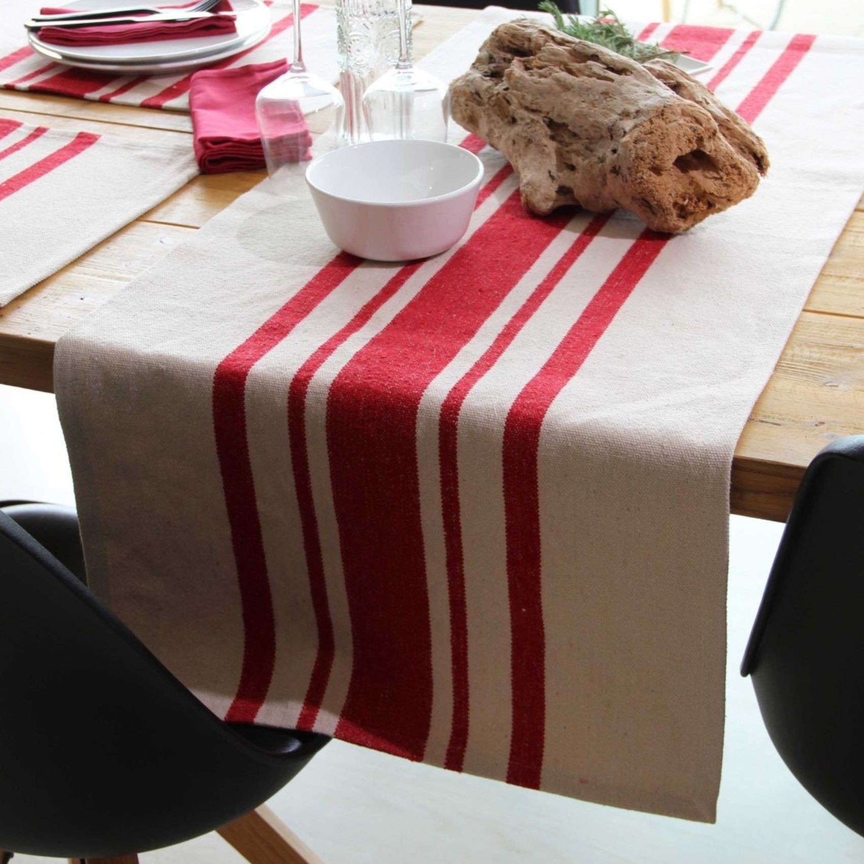 Chemin de table coton épais Rustique — vue 3