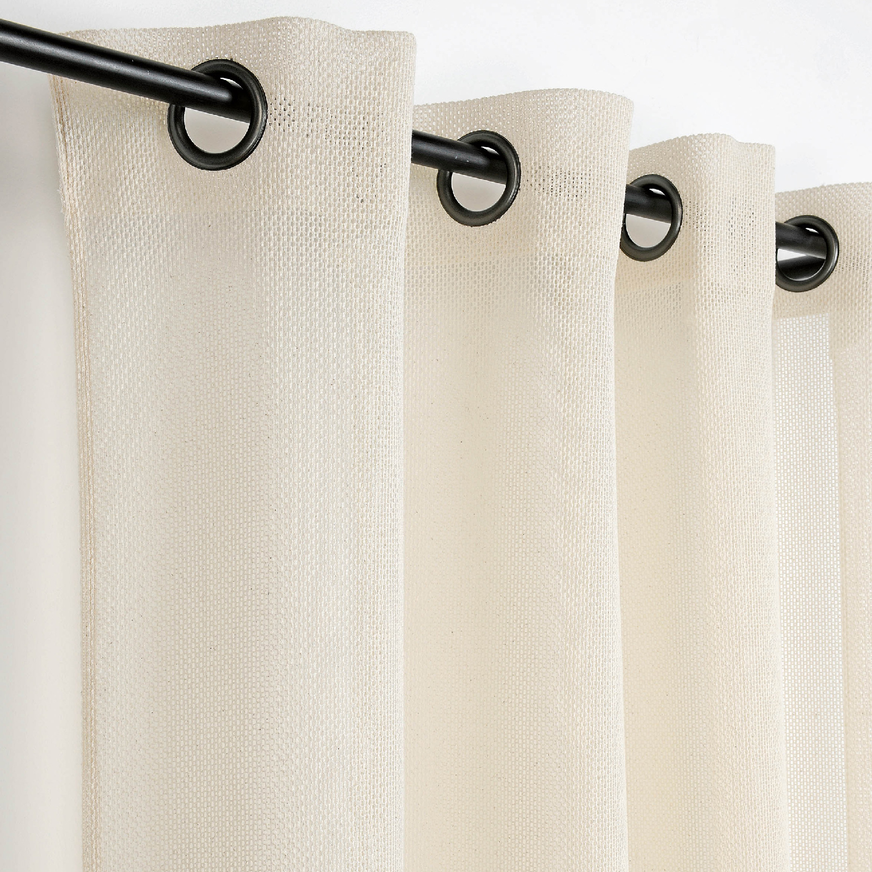 Voilage à Oeillets Effet Tissé — vue 3