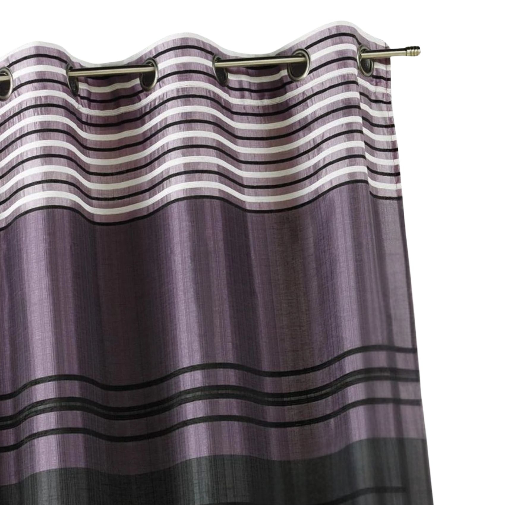 Rideau shantung rayure chenille — vue 3