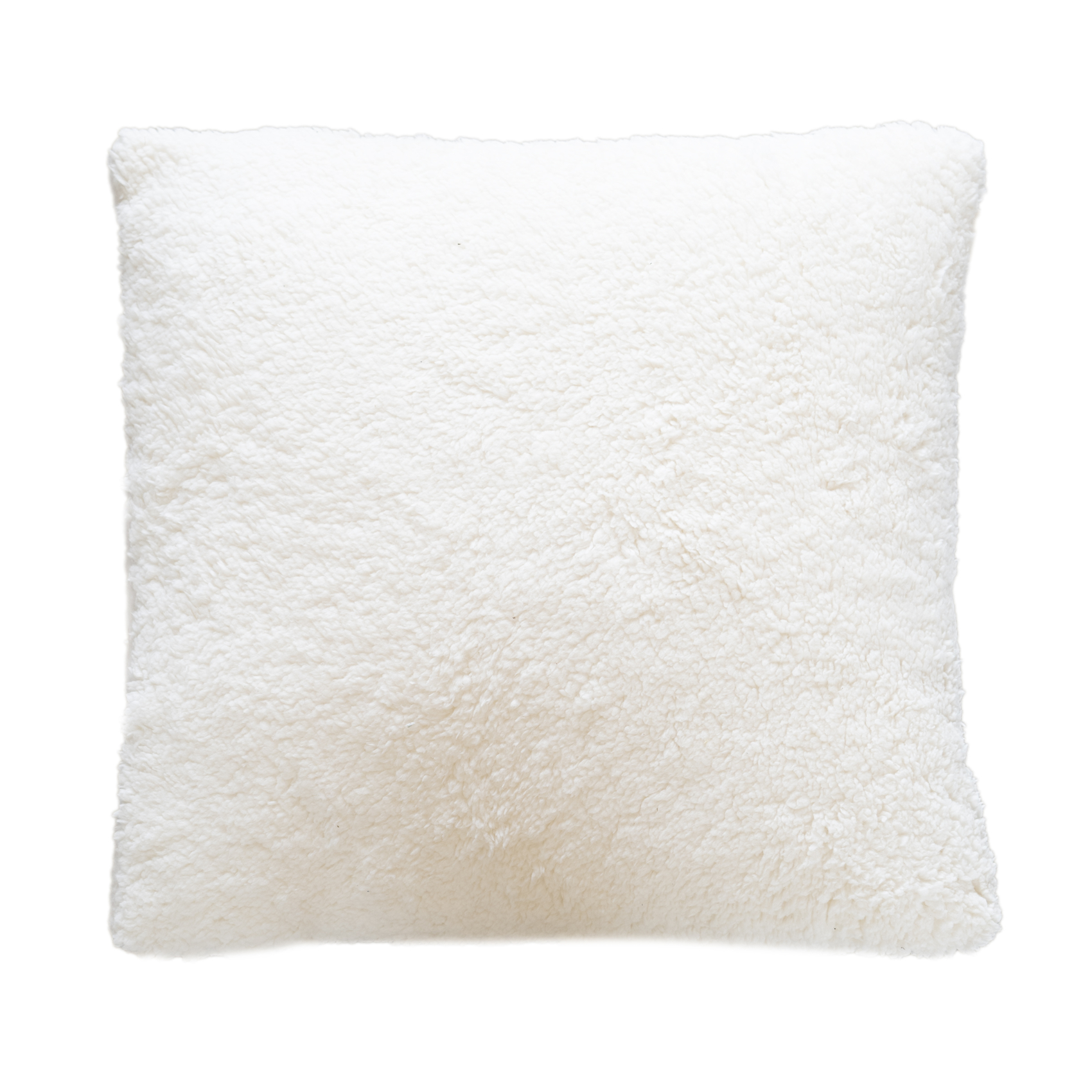 Coussin à carreaux effet mohair avec dos sherpa — vue 3