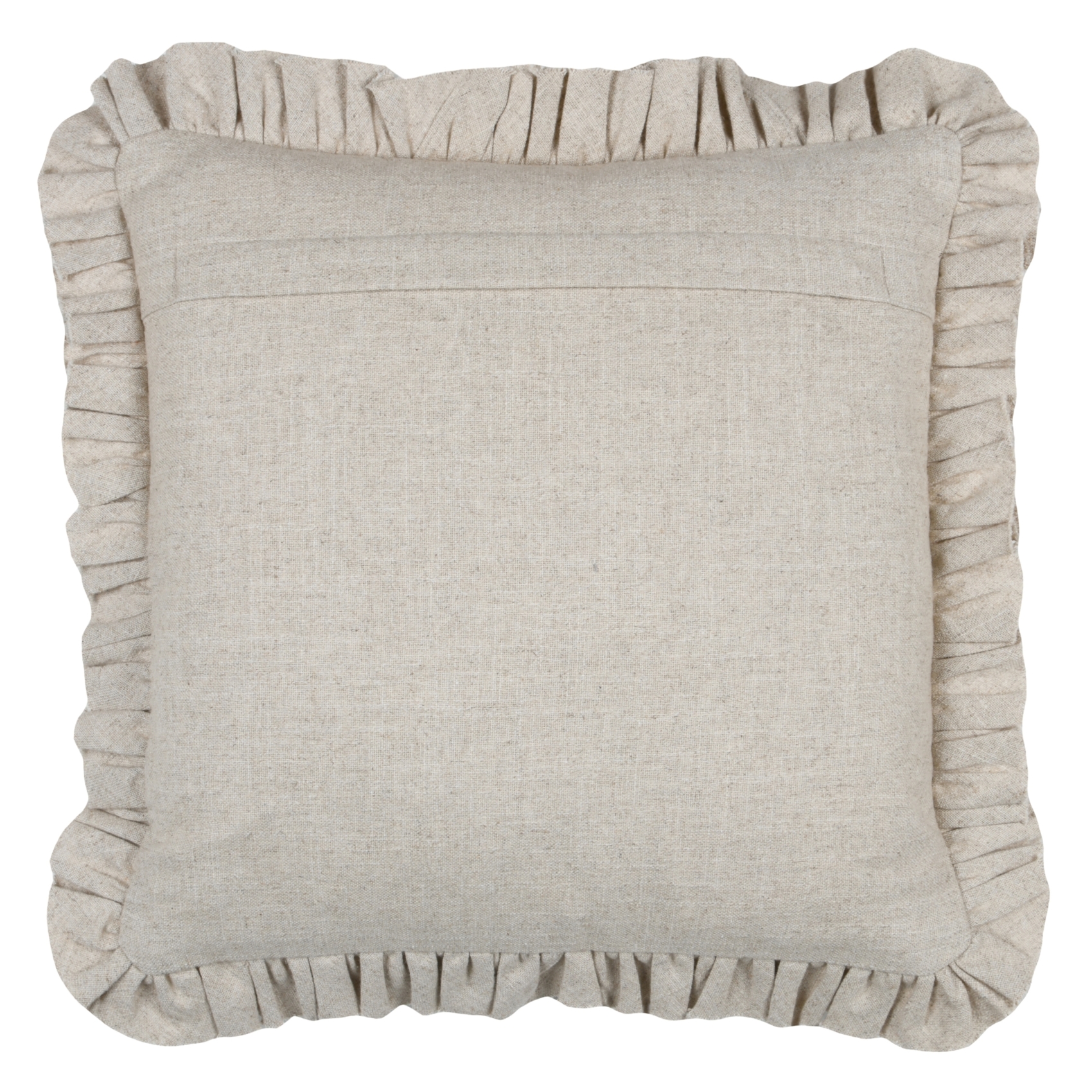 Coussin à volants en coton et lin — vue 6