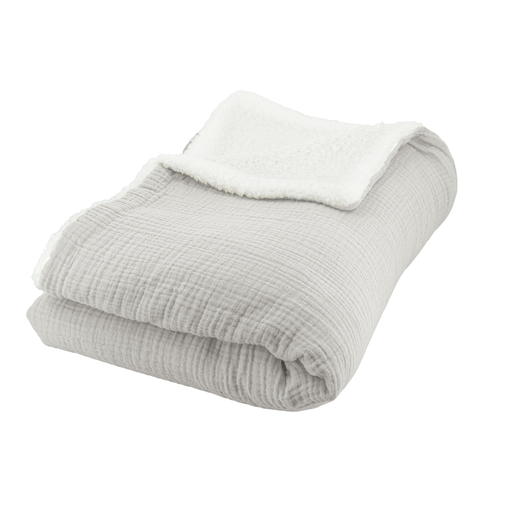 Plaid sherpa et gaze de coton — vue 5