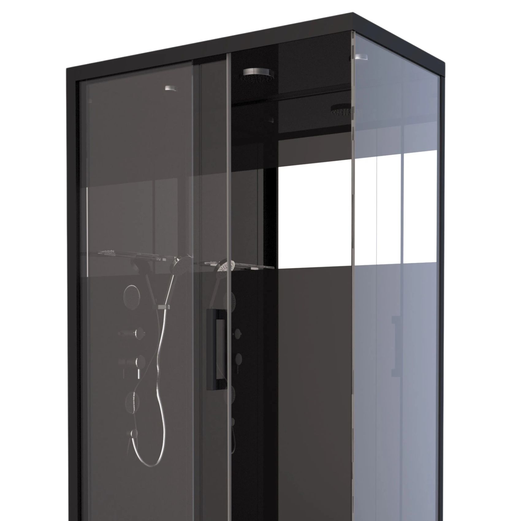 Cabine de Douche Black Mirror 2 Rectangle — vue 3