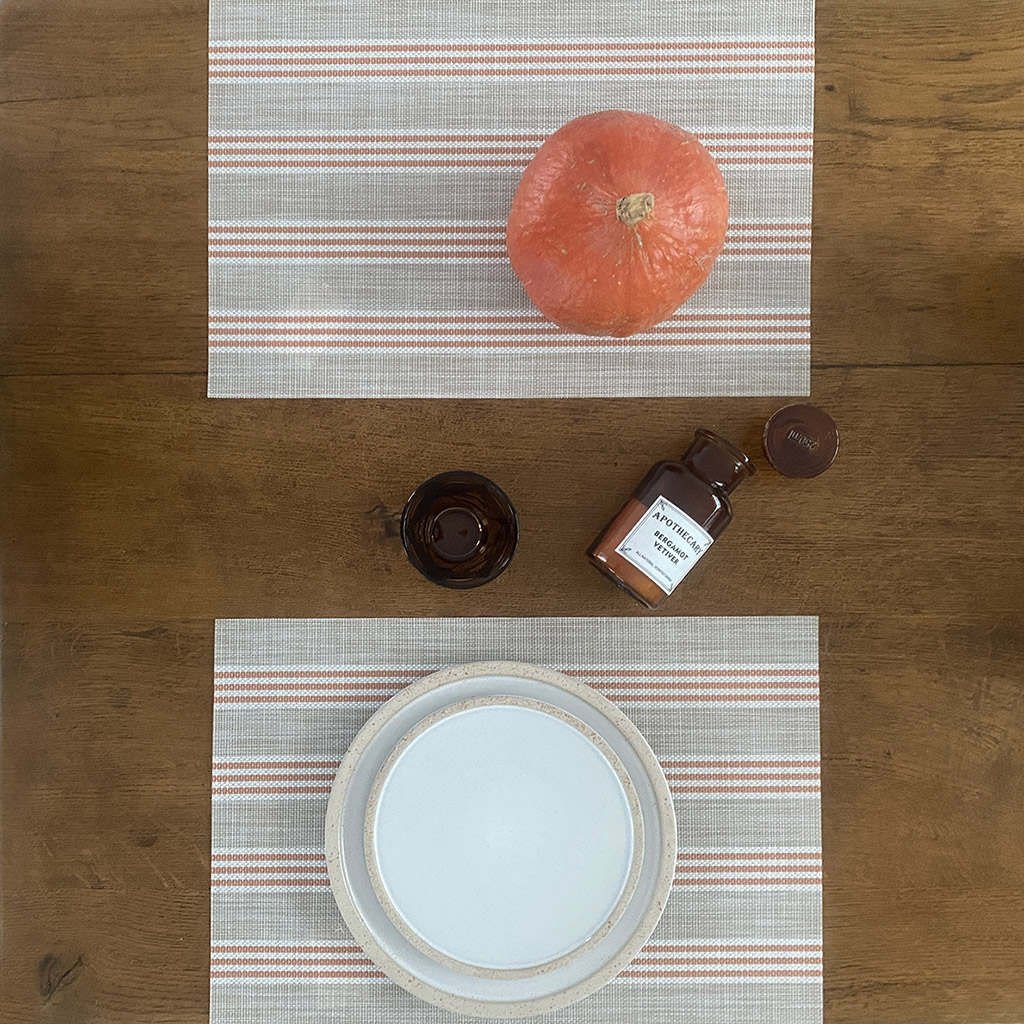 Set de table rectangulaire rayé — vue 4