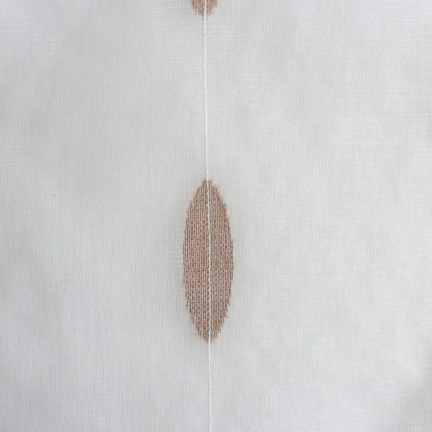 Paire de petits vitrages jacquard motif ovale — vue 3