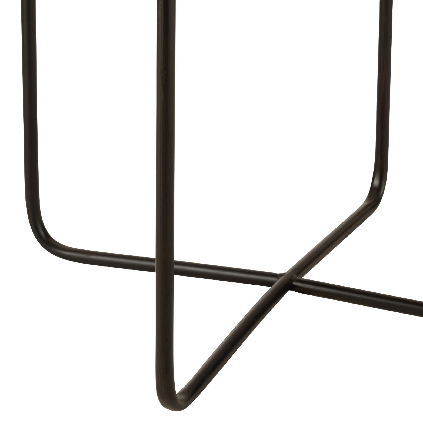 Table gigogne en métal avec pied en croix — vue 3