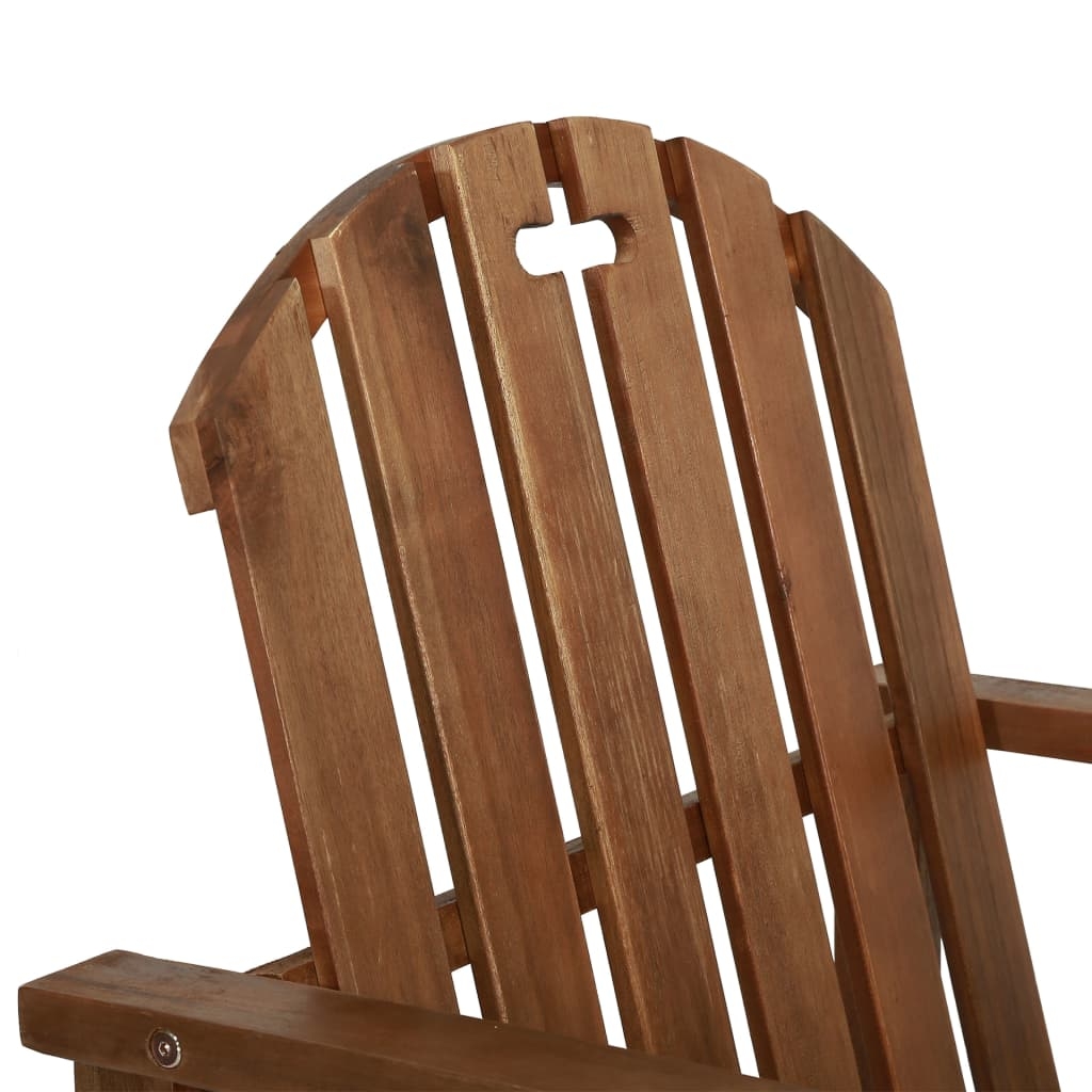 Lot de 2 chaises de jardin en bois d’acacia avec accoudoirs — vue 4