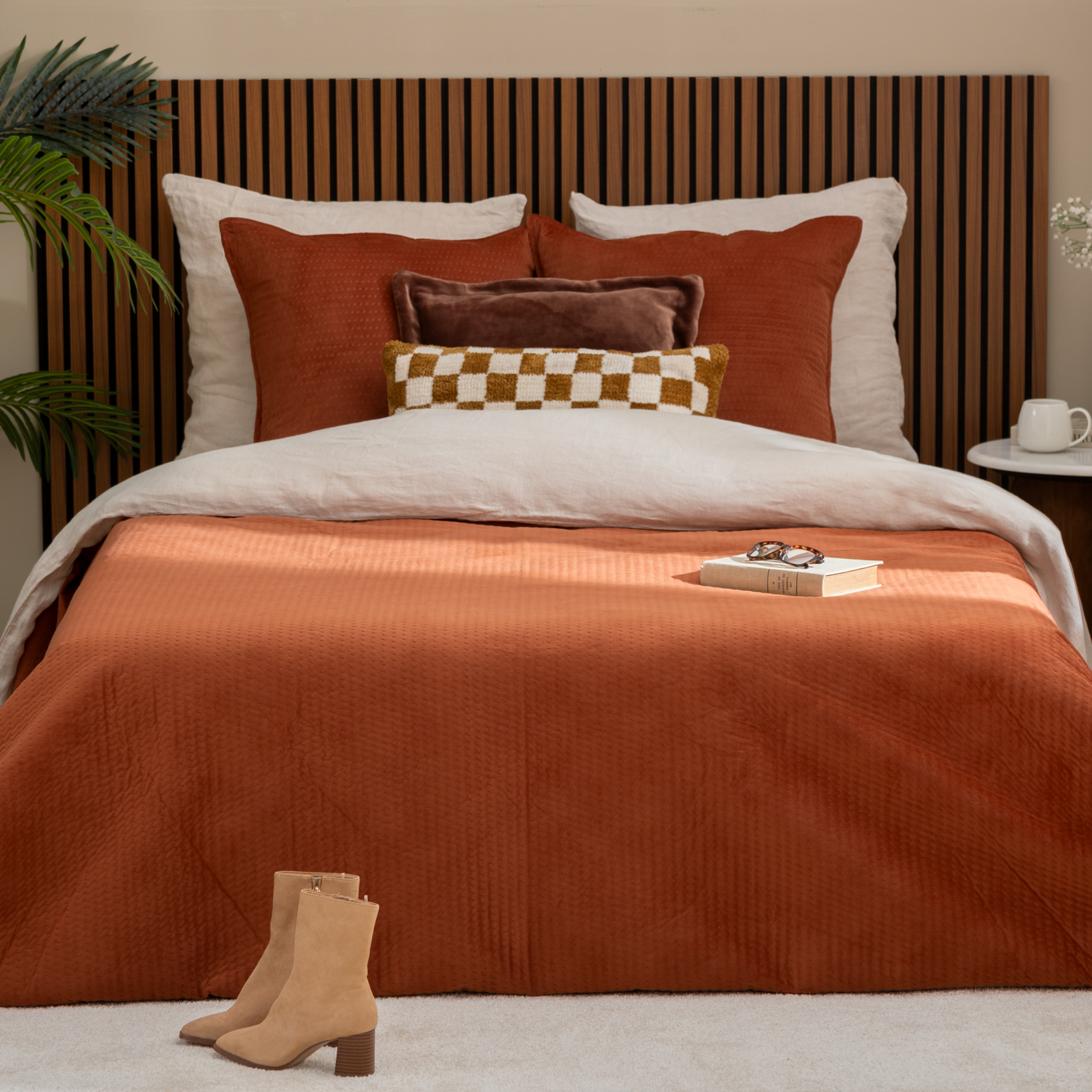 Dessus de lit gaufré avec 2 taies assorties — vue 5