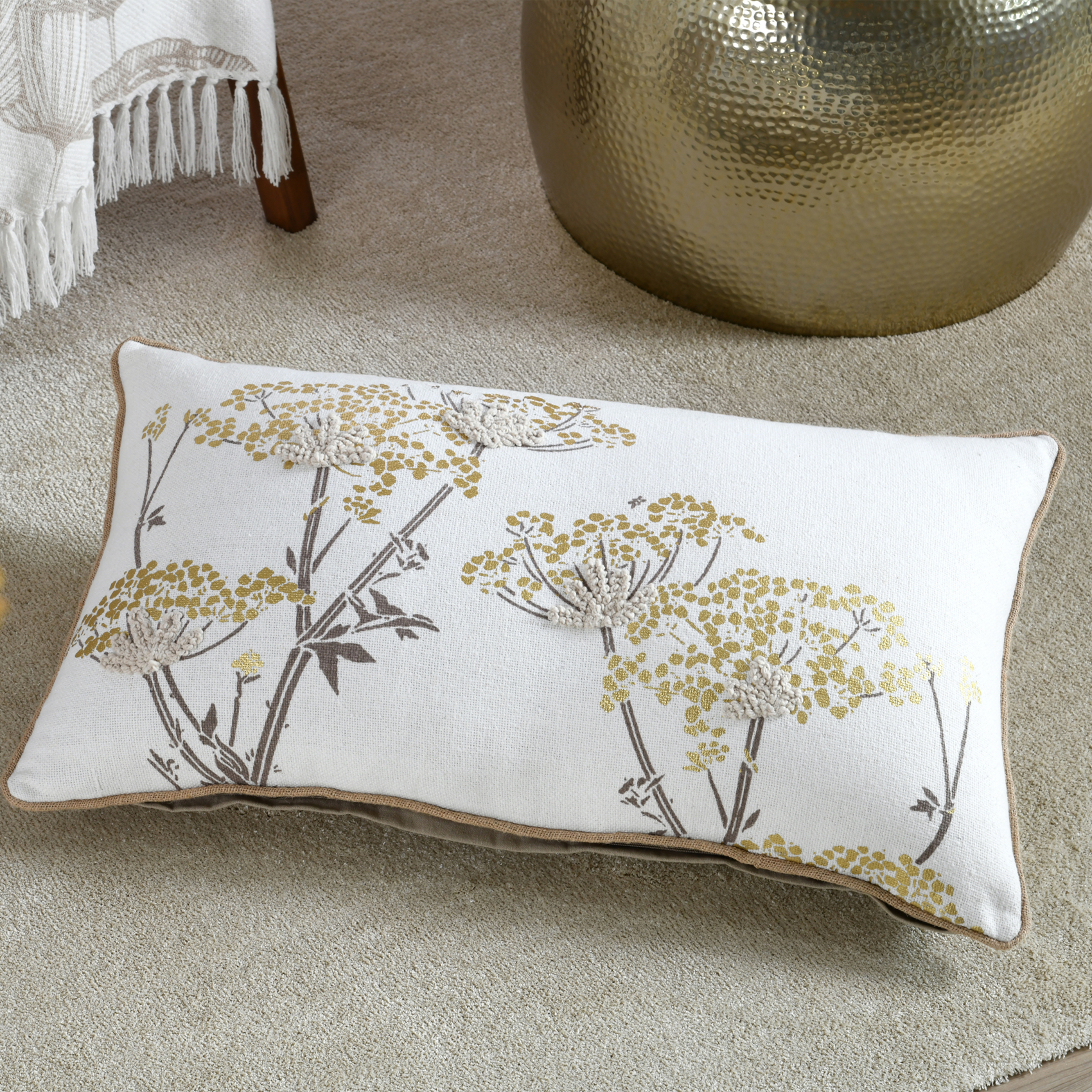 Coussin  feuillage doré — vue 5