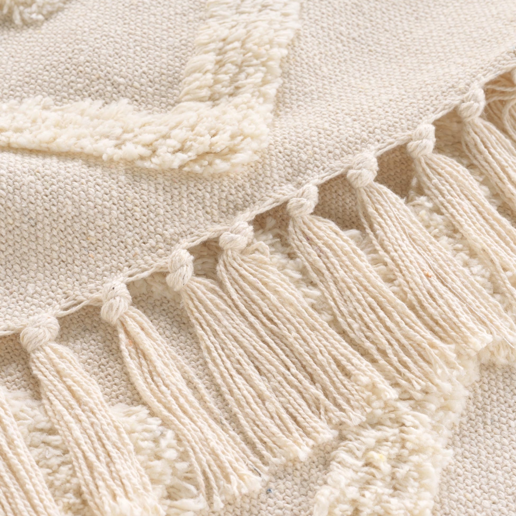 Plaid bohème tufté avec franges — vue 5