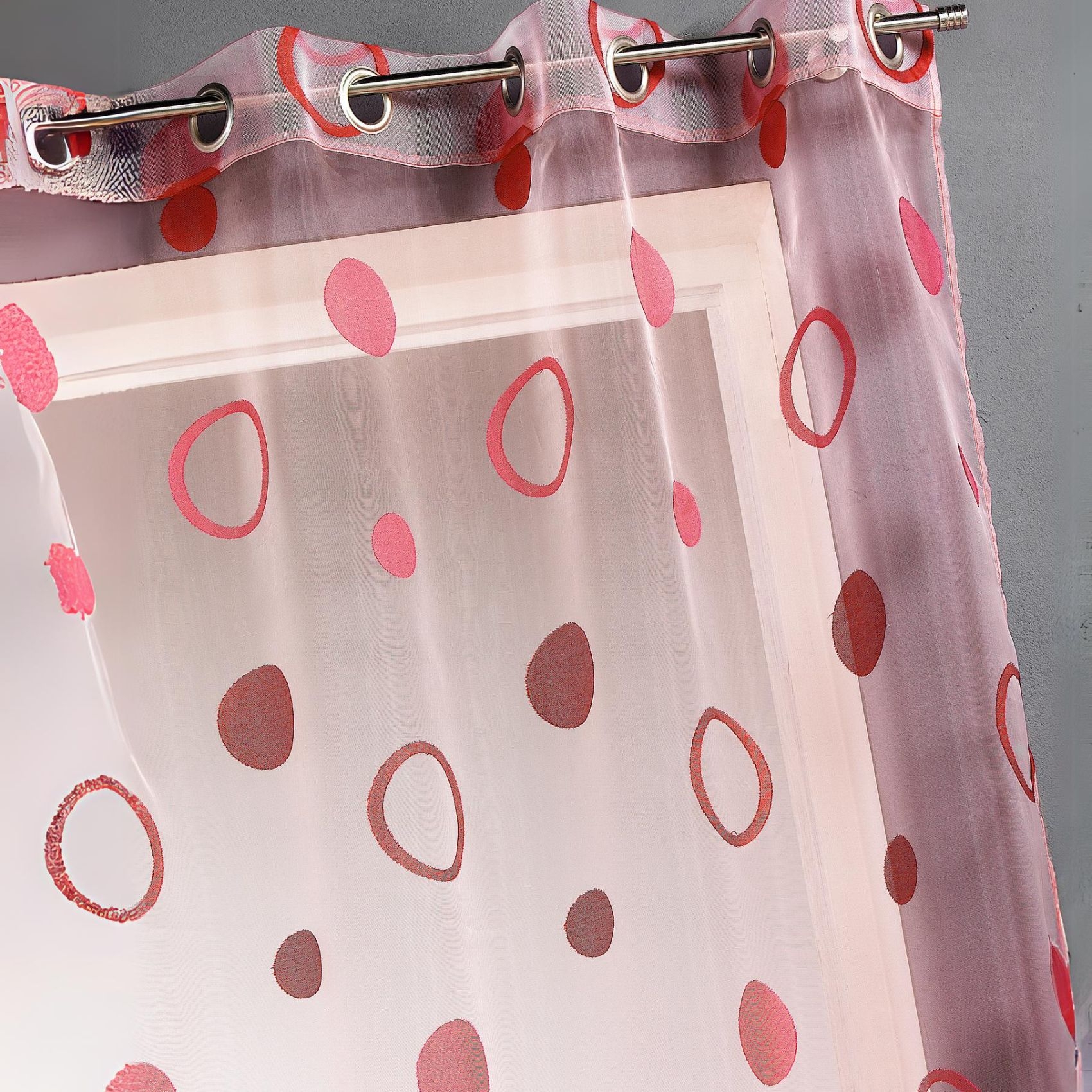 Voilage coloré motifs cercles — vue 4