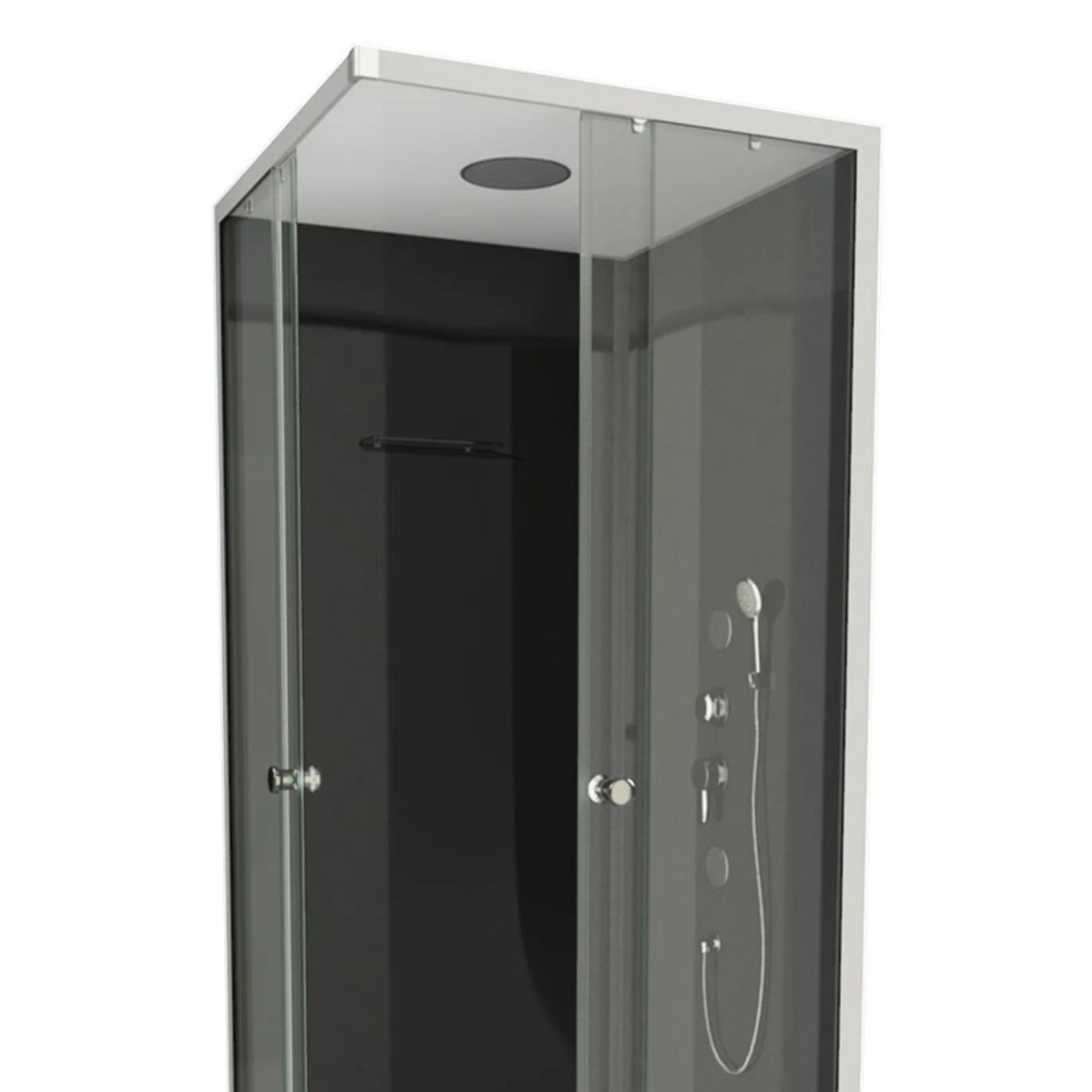 Cabine de douche ouverture angle — vue 3