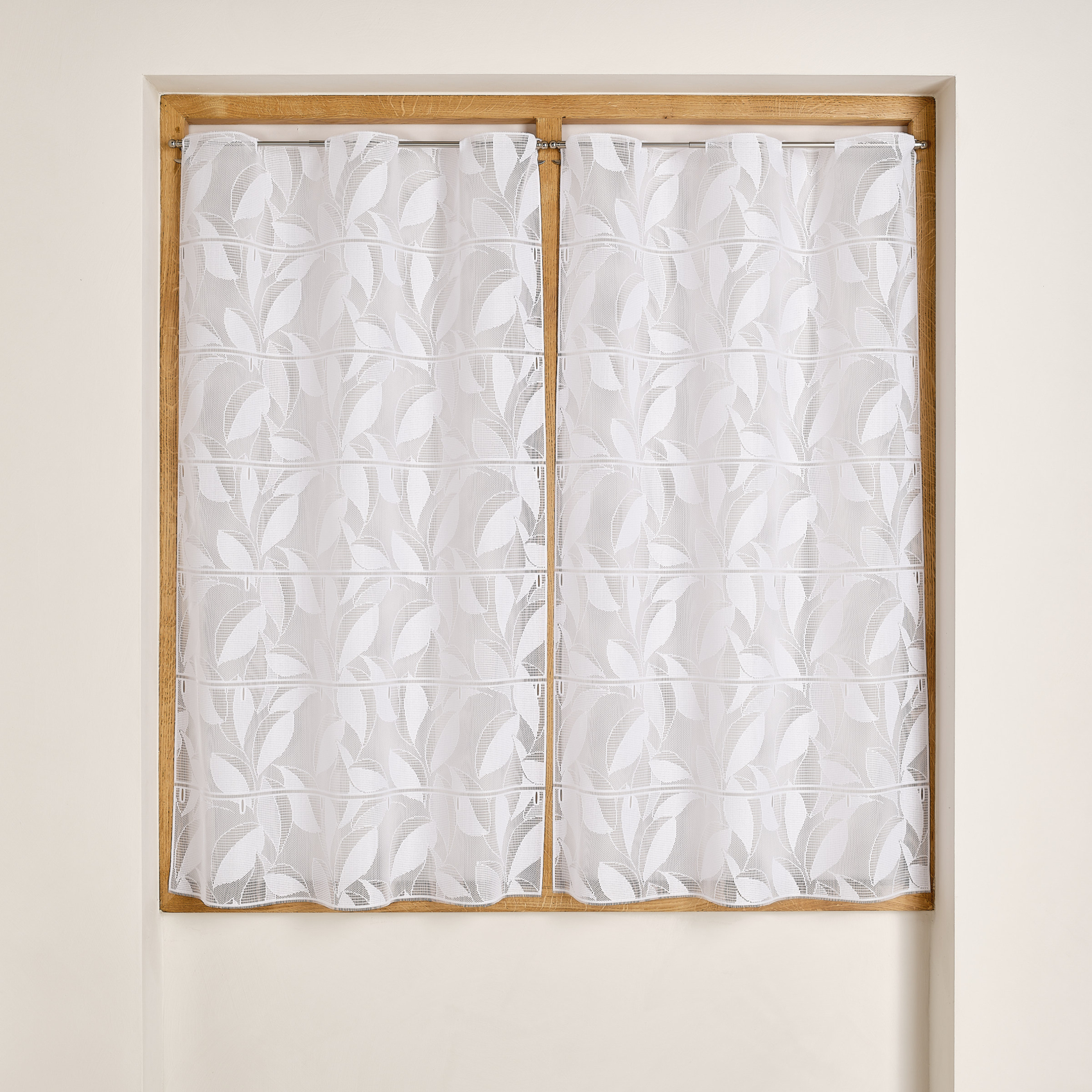 Modulable en maille à motif feuilles