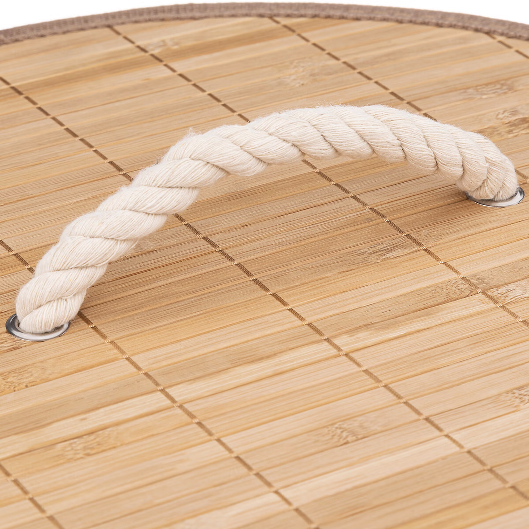 Panier à linge rond en bambou 48L — vue 3