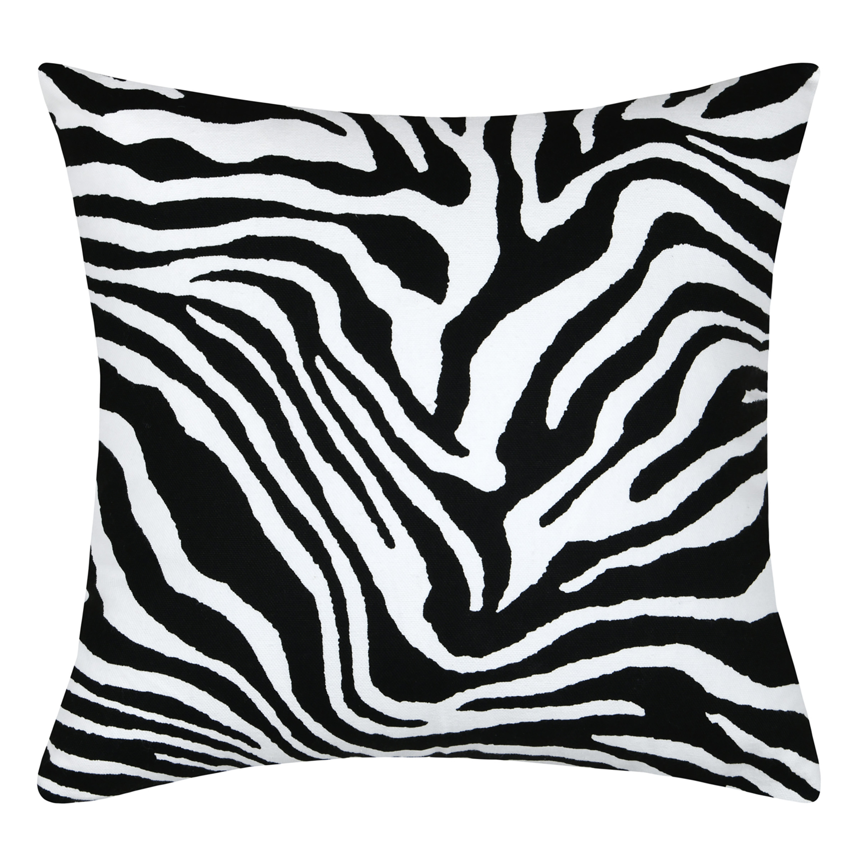 Housse de coussin imprimée motif zébré