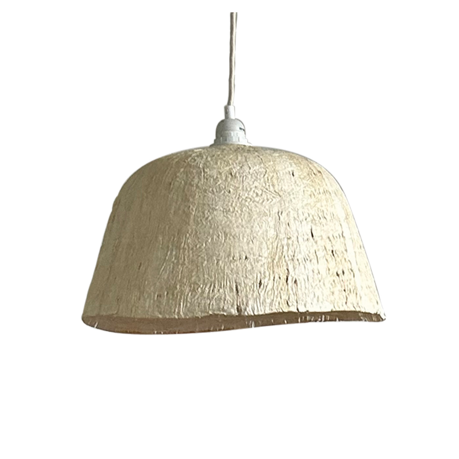 Abat-jour suspension en papier mâché naturel D41