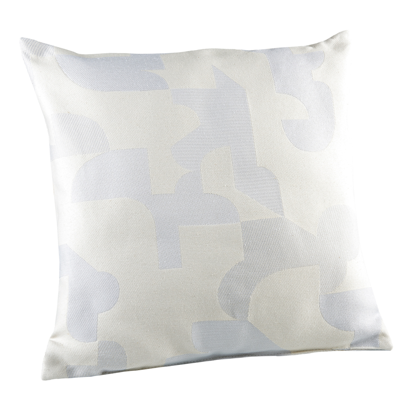 Coussin jacquard géométrique texturé rétro