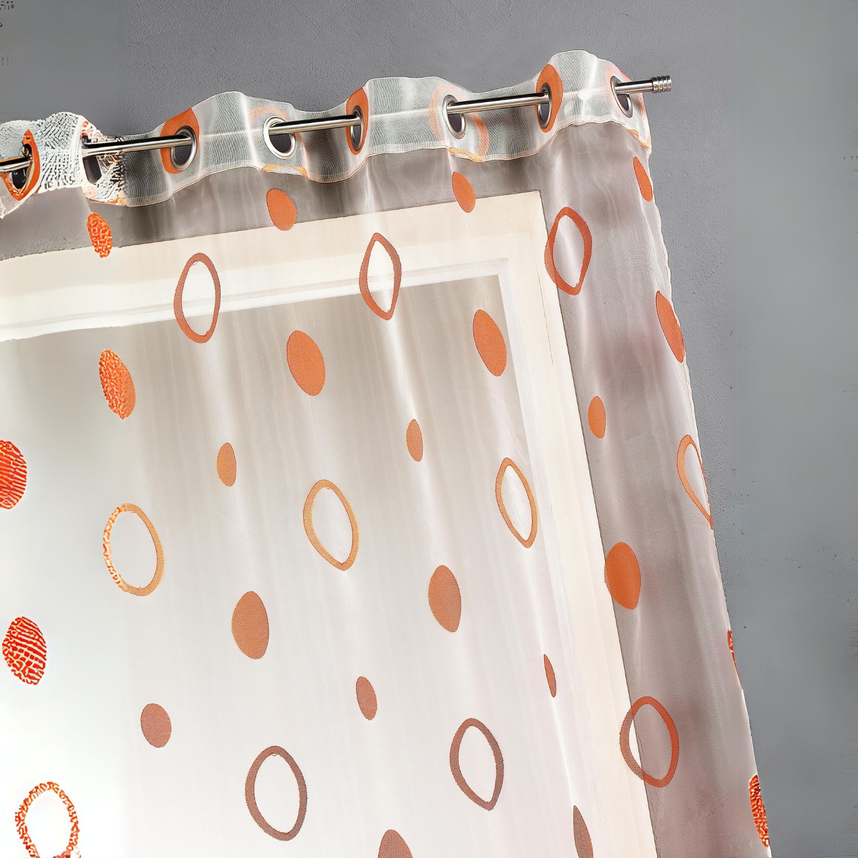 Voilage coloré motifs cercles