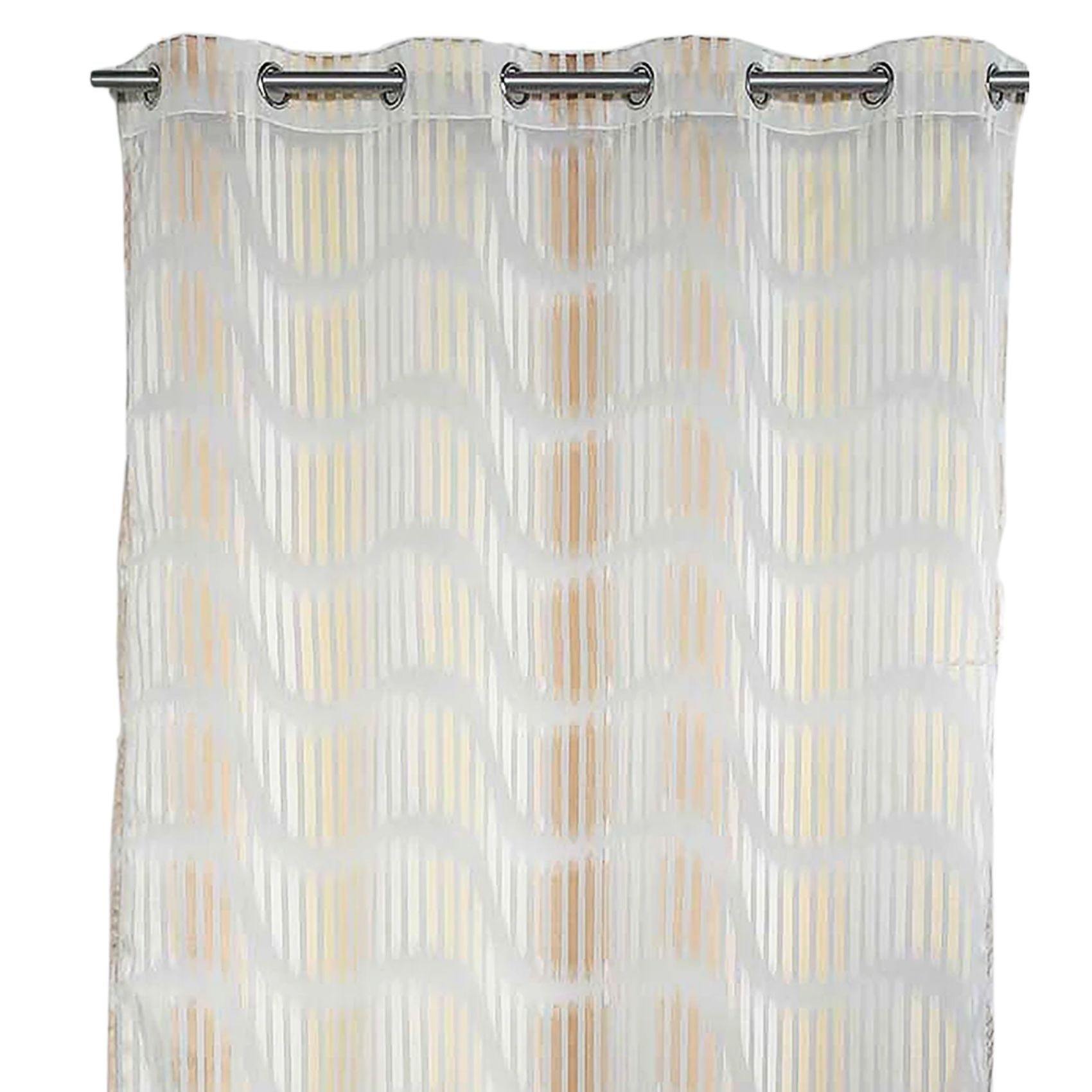 Voilage tamisant en jacquard à rayures verticales ondulées — vue 6