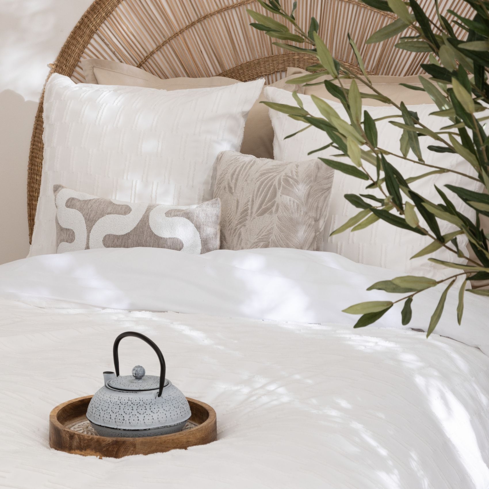 Parure de lit Jacquard lignes graphiques — vue 4